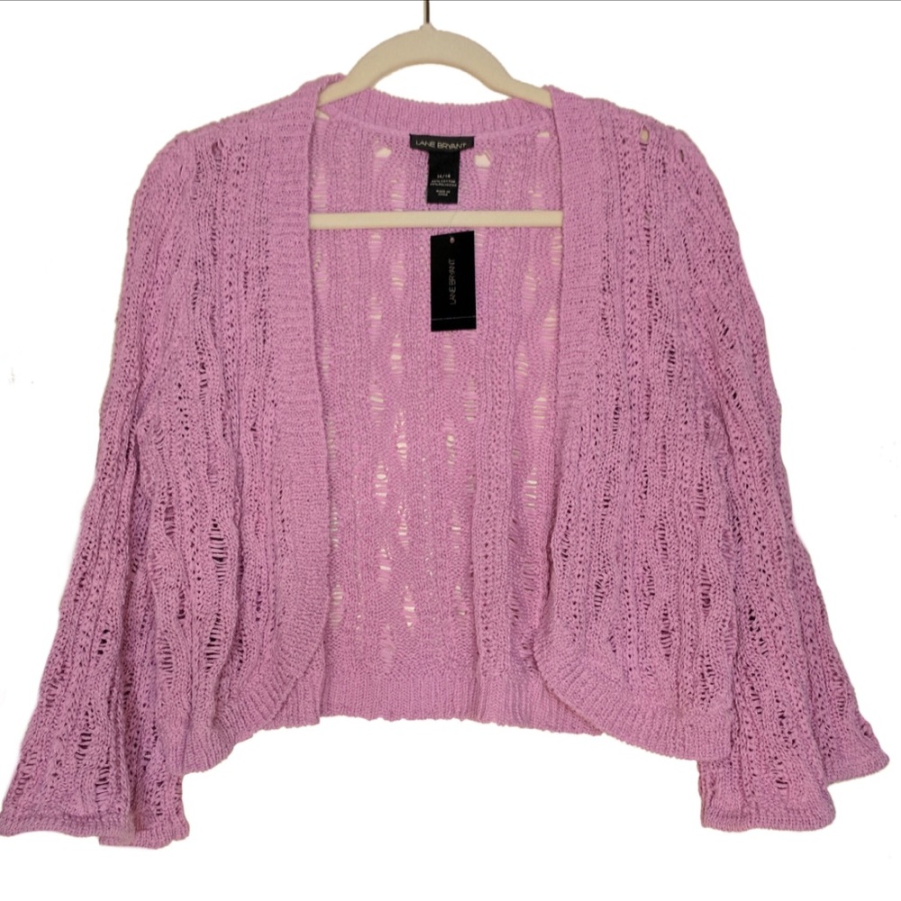Lane Bryant Pink Knitted Cardigan